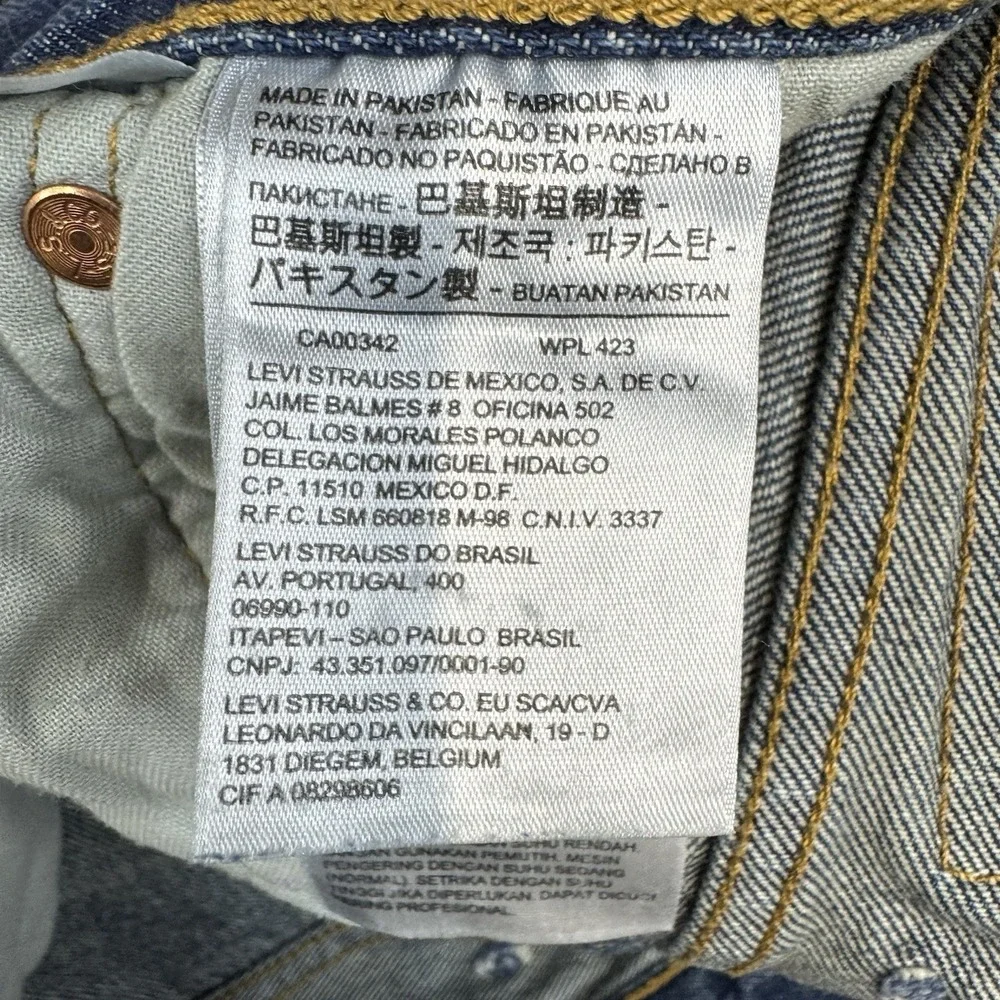 Levi's 501 XX Jeans Mens 38 x 32 Blue Regular Straight Button Fly Denim Pants